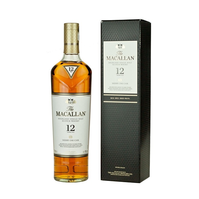 Whisky Scotch Single Malt Macallan 12 Years Old Sherry Oak Abv 40